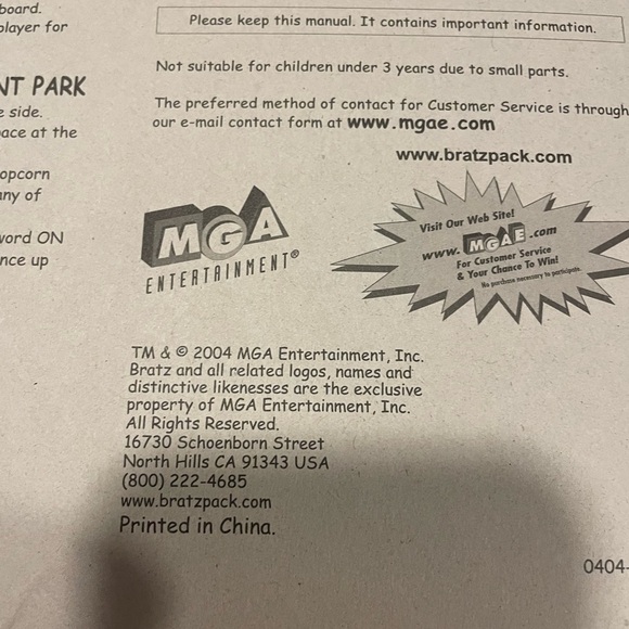 Bratz 2004 Lil Bratz Amusement Park Funk Board Game, Complete - Picture 5 of 7